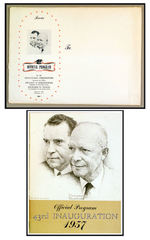 EISENHOWER/NIXON 1957 OFFICIAL INAUGURAL PROGRAM.