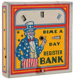 UNCLE SAM "DIME A DAY REGISTER BANK."