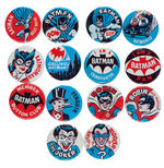 BATMAN RARE 1" SIZE COMPLETE SET OF BUTTONS.