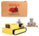 "MARVELOUS MIKE ELECTROMATIC TRACTOR #1000" BOXED BATTERY OPERATED ROBOT TOY.