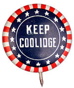 COOLIDGE GRAPHIC SCARCE NAME BUTTON.