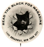 FOX AND MINK BREEDERS MAGAZINE BUTTON.