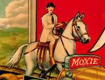 "MOXIE" LARGE TIN ADVERTISING SIGN.