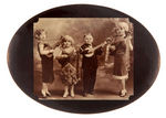 FREAKS & WIZARD OF OZ MOVIE ACTORS REAL PHOTO POCKET MIRROR OF THE DOLL FAMILY.