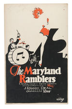 "THE MARYLAND RAMBLERS" ORCHESTRA CONCERT POSTER.