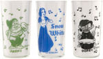 SNOW WHITE AND THE SEVEN DWARFS SCARCE MUSICAL NOTES GLASSES.