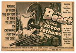 "THE BEAST FROM 20,000 FATHOMS" & "GODZILLA" MOVIE HERALD PAIR.