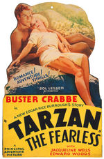 “TARZAN THE FEARLESS” 1933 MOVIE DIE-CUT HANGER SIGN.