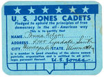 “U.S. JONES” PREMIUM MEMBERSHIP CARD.