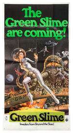 "GREEN SLIME" ORIGINAL RELEASE THREE SHEET MOVIE POSTER.