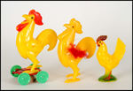 EASTER PLASTIC CHICKENS AND DUCKS.