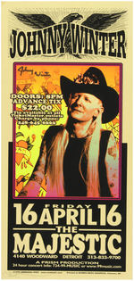 JOHNNY WINTER SIGNED CONCERT POSTER.