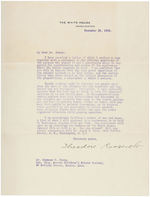 THEODORE ROOSEVELT LETTER SIGNED CHRISTMAS DAY 1908 TO INVITEE FOR WHITE HOUSE CONFERENCE.