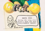 “HOWDY DOODY POLL-PARROT SHOES” CALENDAR & PREMIUM RING TOY.