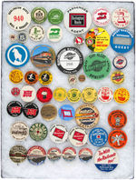 RAILROADS COLLECTION OF 78 BUTTONS 1930s-1990s INCLUDING MAJOR LINES.