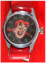 “ANIMATED CARTOON CHARACTER WATCHES” DISPLAY INCLUDING ARCHIE, WOODY WOODPECKER, PETER PAN.