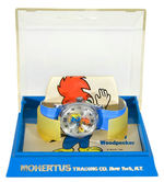 “WOODY WOODPECKER” BOXED ANIMATED WATCH.