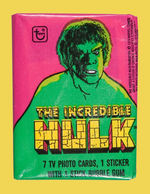 "THE INCREDIBLE HULK" FULL GUM CARD DISPLAY BOX.