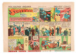 "SUPERMAN" 1939-1943 LOT OF 21 SUNDAY PAGE COMIC STRIPS.