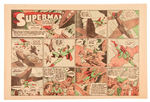 "SUPERMAN" 1939-1943 LOT OF 21 SUNDAY PAGE COMIC STRIPS.