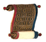 "WE THE PEOPLE OF THE UNITED STATES IN ......"  WORLD WAR II METAL PIN.