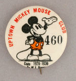 RARE SPONSOR MICKEY MOVIE CLUB BUTTON.