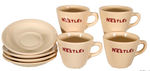 "NESTLE'S" FOUR PIECE CHINA CUP AND SAUCER LOT.