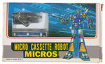 "MICRO CASSETTE ROBOT - MICROS" DIACLONE/TRANSFORMERS-INSPIRED BOXED TOY.