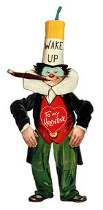 LITTLE NEMO CHARACTER "FLIP" DIE-CUT JOINTED VALENTINE BY TUCK.