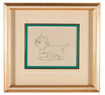 PINOCCHIO - FIGARO FRAMED ORIGINAL PRODUCTION DRAWING.