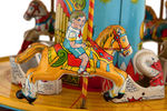 CHEIN "PLAYLAND-MERRY-GO-ROUND" TIN LITHO WIND-UP TOY.