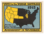 PAIR OF WOMEN'S SUFFRAGE POSTER STAMPS.