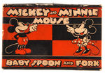 RARE "MICKEY AND MINNIE MOUSE BABY SPOON AND FORK" BOXED SET.