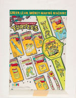 TEENAGE MUTANT NINJA TURTLES MERCHANDISE POSTER DESIGN ART PAIR.