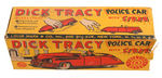 "DICK TRACY POLICE CAR WITH SIREN" BOXED FRICTION POLICE CAR.