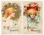 JOHN WINSCH VALENTINE SERIES LOT OF FOUR EMBOSSED POSTCARDS.