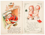 ROSE O’NEILL “KEWPIES” LOT OF FOUR CHRISTMAS POSTCARDS BY GIBSON.