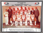 PHILADELPHIA 76ERS NBA CHAMPIONS/1966-1967 TEAM PHOTO TRAY.