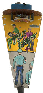 "PUBLIC ENEMY NO. 1" MARX FACTORY PROTOTYPE SHOOTING ARCADE TARGET GAME.