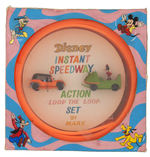 "DISNEY INSTANT SPEEDWAY" BOXED MARX PROTOTYPE RACE SET.