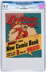 "CAPTAIN MARVEL ADVENTURES" #NN WHEATIES GIVEAWAY 1945 CGC 8.5 VF+ FILE COPY.