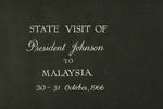 1966 LYNDON JOHNSON MALASIA STATE VISIT SOUVENIR PHOTO ALBUM.