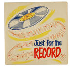"A MESSAGE FROM ROY ROGERS" POST'S SUGAR CRISP 1950s PROMO FOLDER, PREMIUM RECORD.