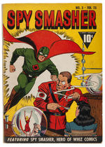 "SPY SMASHER" GOLDEN AGE COMIC 1942 PAIR.