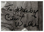 CLINT WALKER AS CHEYENNE/HUGH O’BRIAN AS WYATT EARP SIGNED PHOTO PAIR.