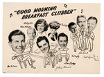 "DON McNEILL'S BREAKFAST CLUB" RADIO CAST-SIGNED CARD.