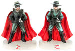 WALT DISNEY'S ZORRO CERAMIC ENESCO BOOKENDS SET.