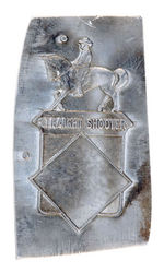 UNIQUE LEAD PROOF OF TOM MIX STRAIGHT SHOOTER BADGE BY ROBBINS CO. CIRCA 1937.