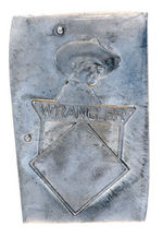 UNIQUE LEAD PROOF OF TOM MIX "WRANGLER" BADGE BY ROBBINS CO. C. 1938.