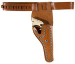 HUBLEY “TEXAN JR.” CAP GUN WITH HOLSTER.